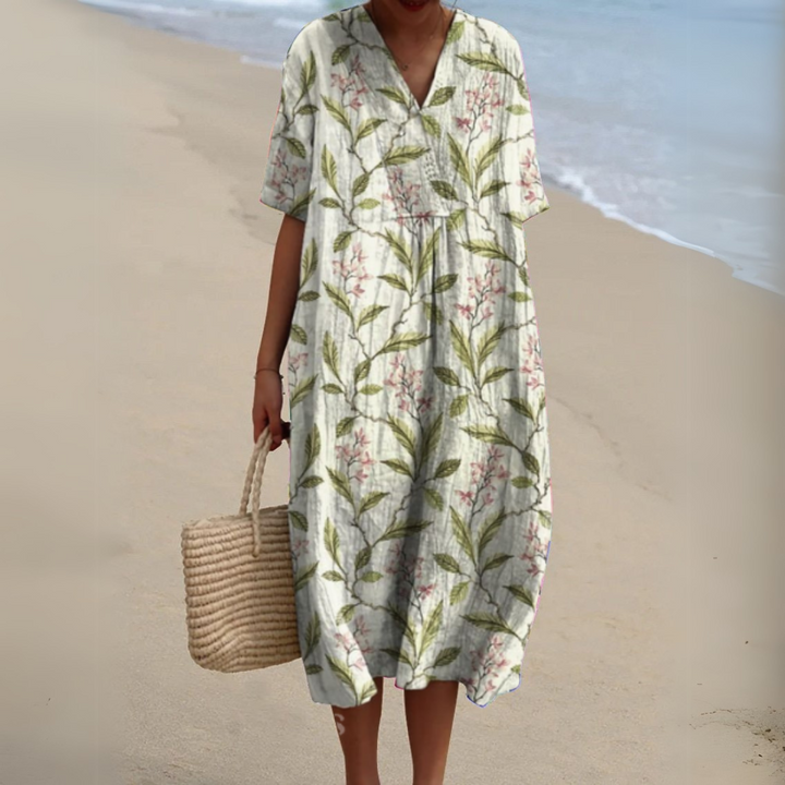 Florine | Romantische Maxi Jurk met Bloemenprint