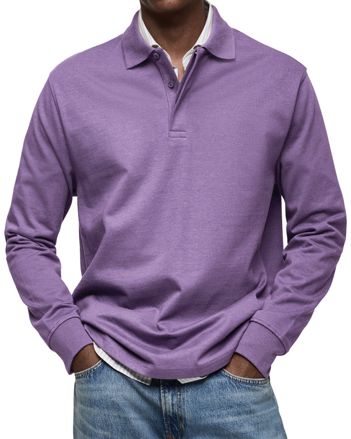 Maarten | Tijdloos poloshirt met lange mouwen