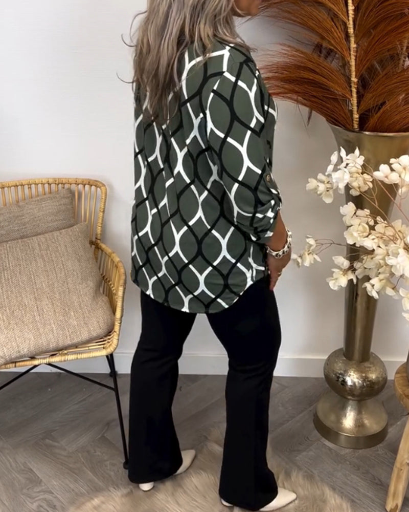 Anouk™ | Casual Blouse met Subtiel Elegant Patroon