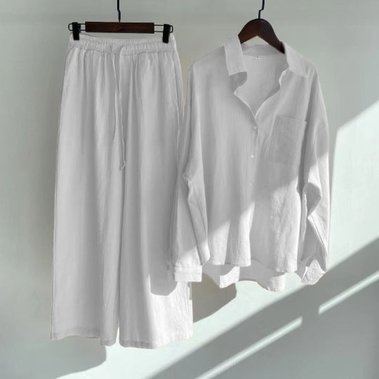 Maren™ | 2-delige set – Blouse & wijde broek