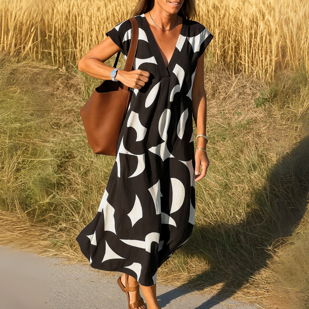 Celeste™ — Elegante V-hals Jurk