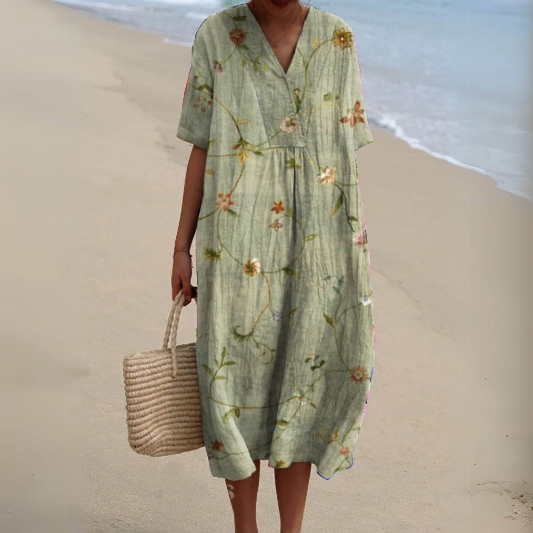 Florine | Romantische Maxi Jurk met Bloemenprint