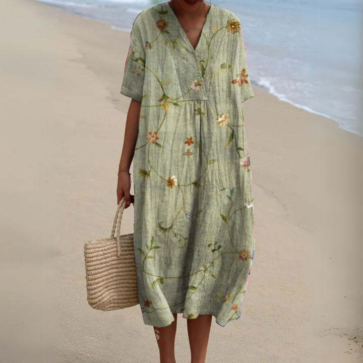 Florine | Romantische Maxi Jurk met Bloemenprint