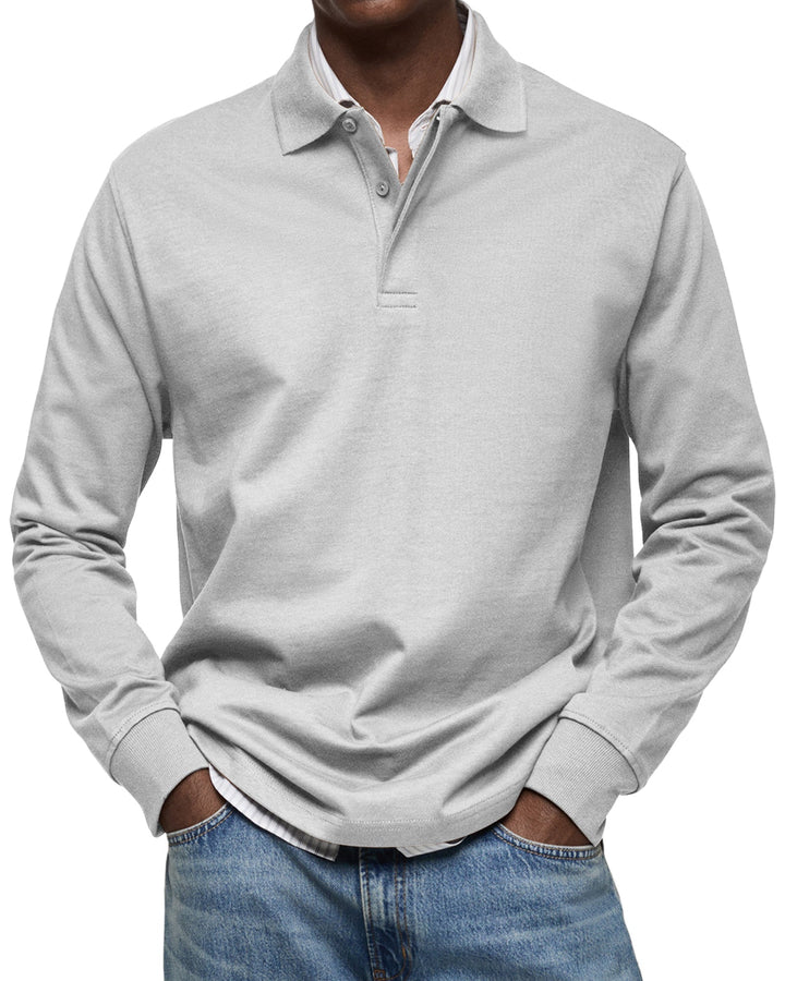 Maarten | Tijdloos poloshirt met lange mouwen