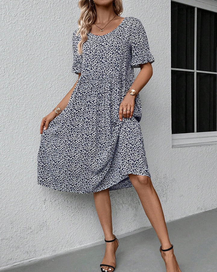 Isabelle | Elegante Bloemen Midi Jurk
