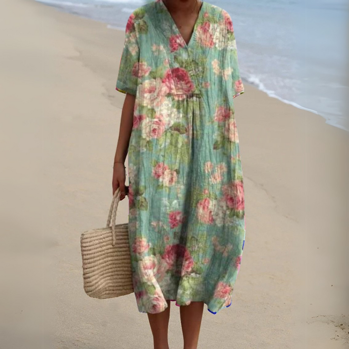 Florine | Romantische Maxi Jurk met Bloemenprint