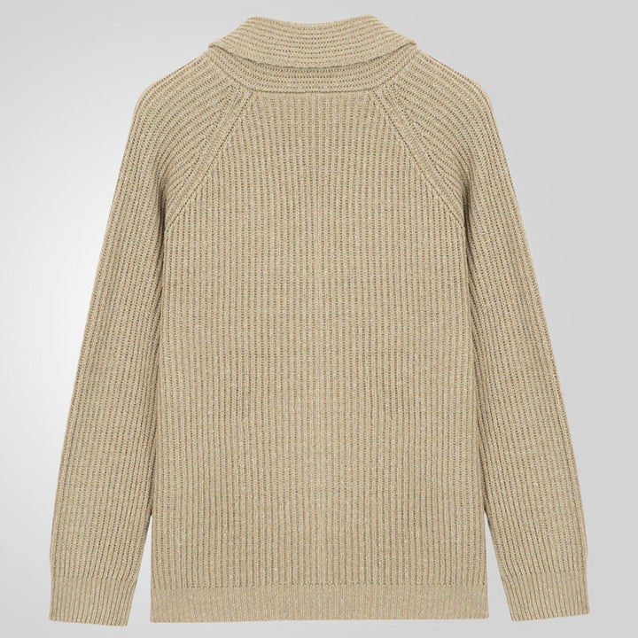 Mark™ | Gebreid Herencardigan met Kraag, Knopen en Zakken – Tijdloos en Comfortabel