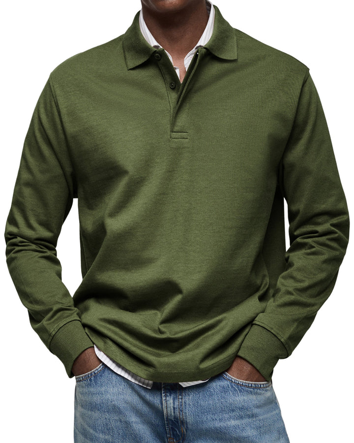 Maarten | Tijdloos poloshirt met lange mouwen