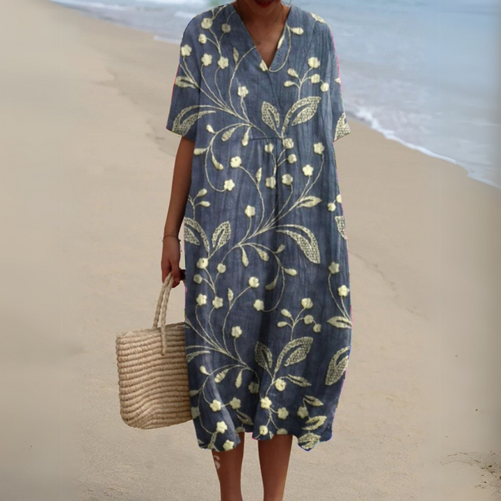 Florine | Romantische Maxi Jurk met Bloemenprint