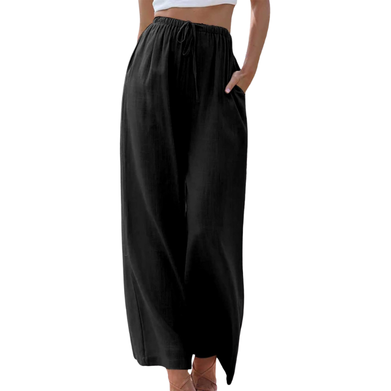 Clara – Luchtige linnen-katoen broek