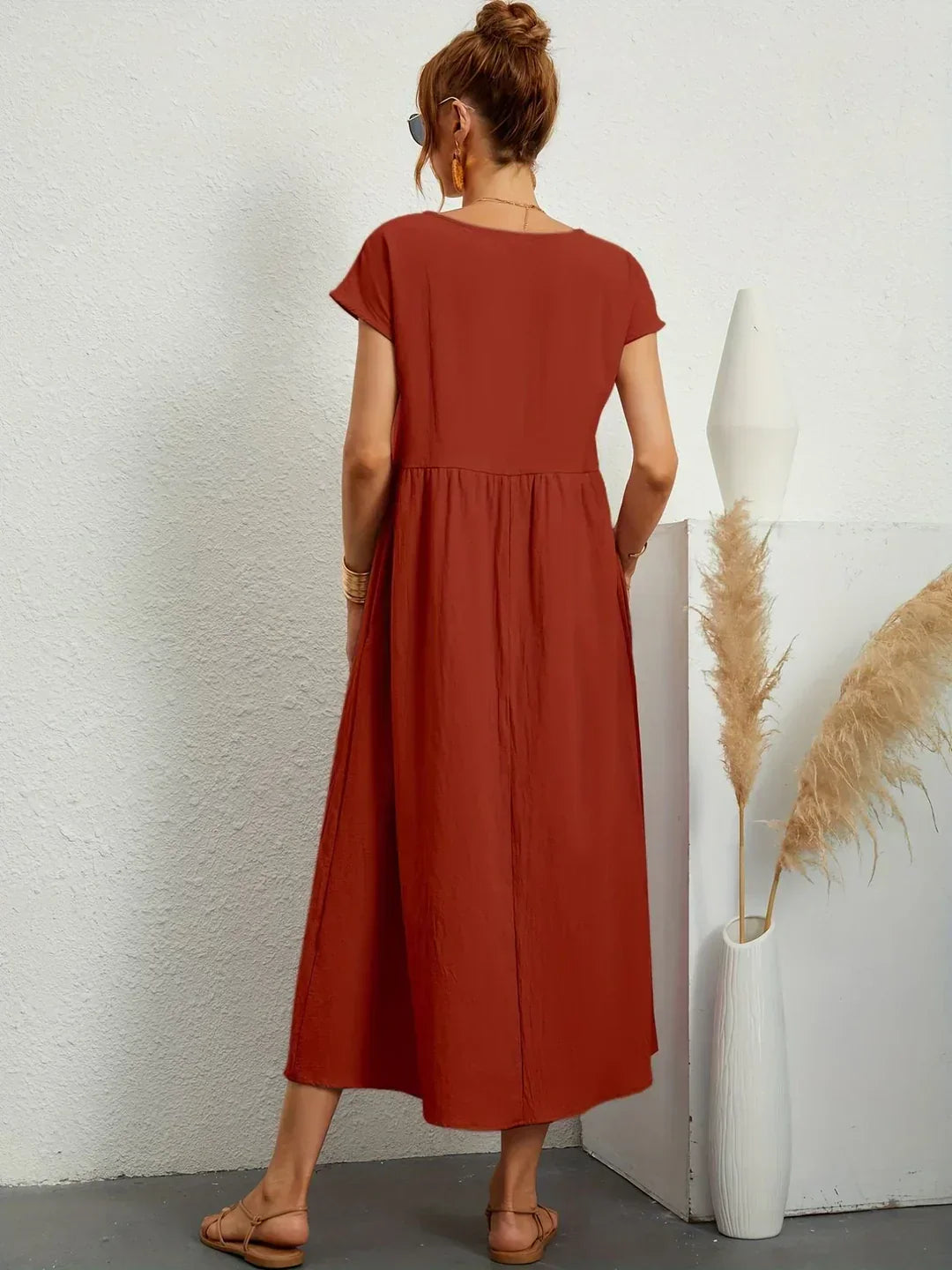 Tara™ – Lichte Katoenen Jurk met Relaxte Pasvorm