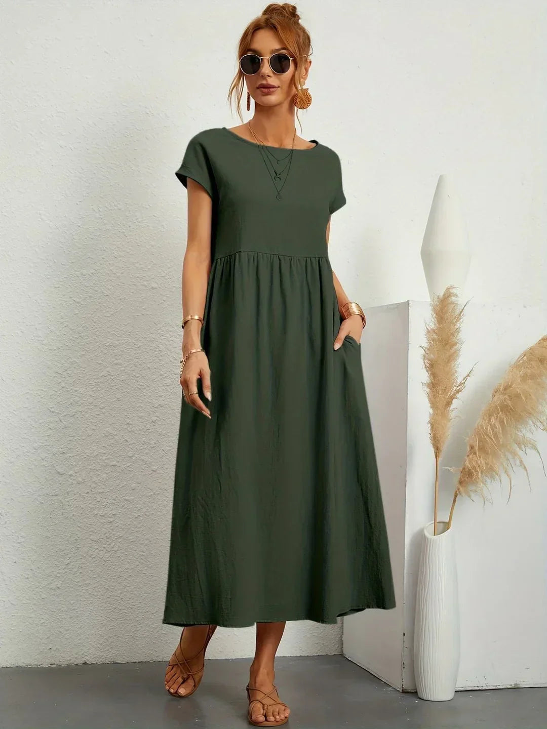 Tara™ – Lichte Katoenen Jurk met Relaxte Pasvorm