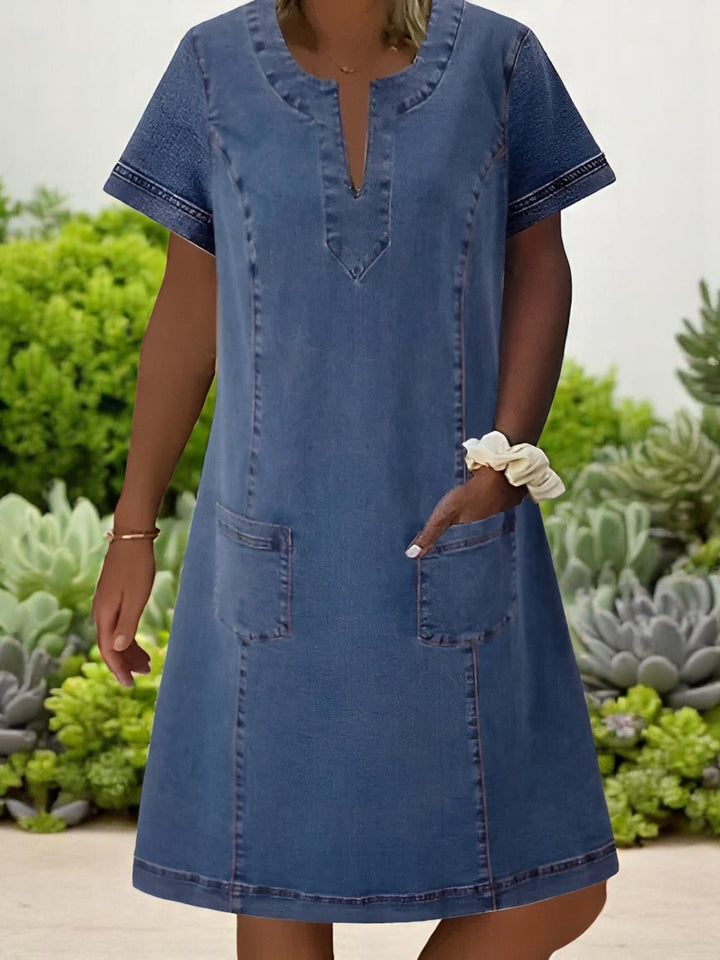 Léa | Zachte Denim Jurk met Casual Charme
