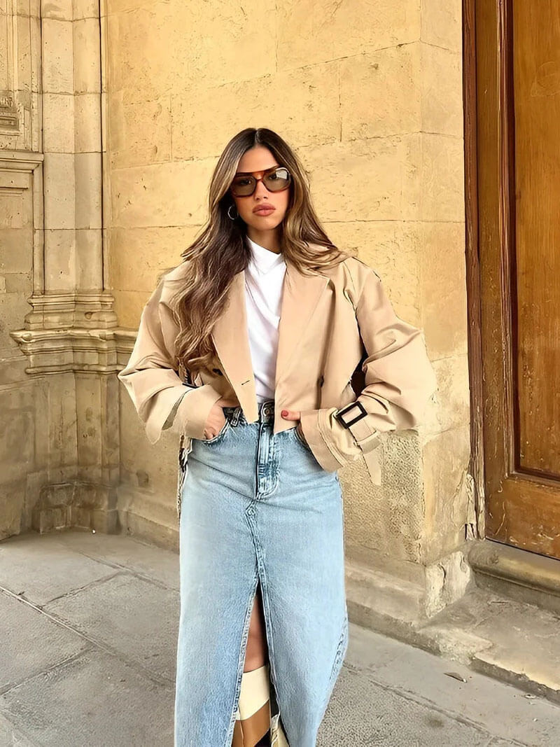 Zara - Cropped Trenchcoat