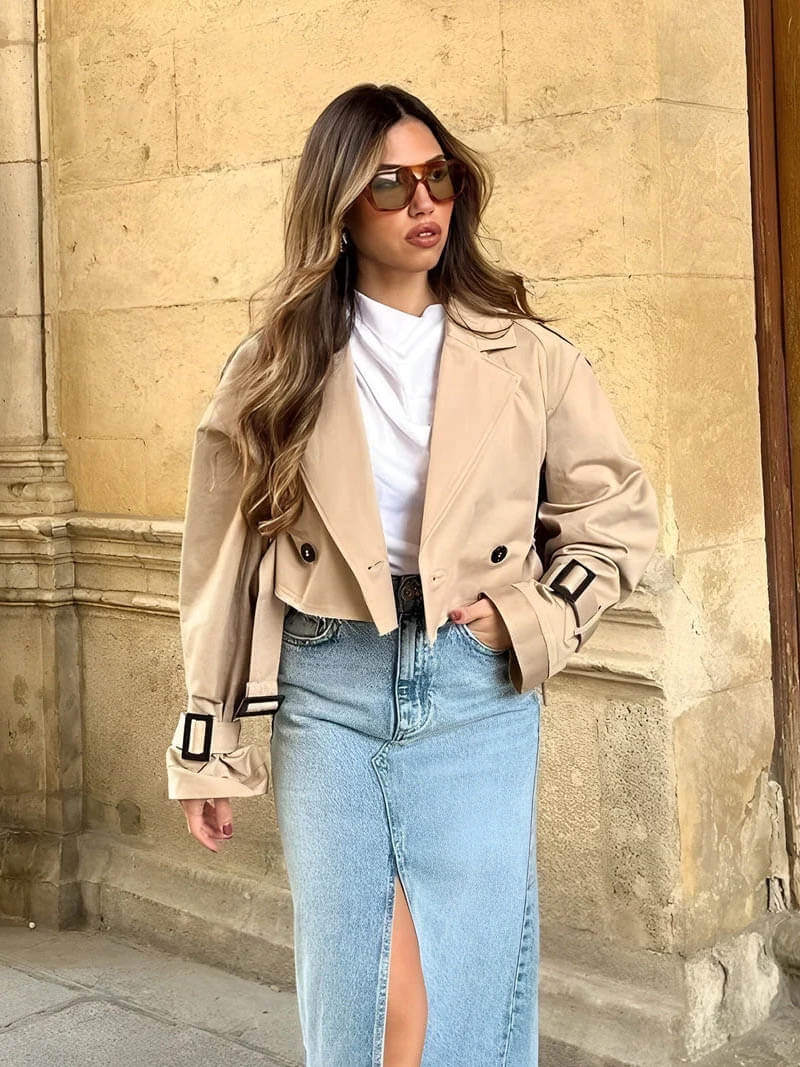 Zara - Cropped Trenchcoat