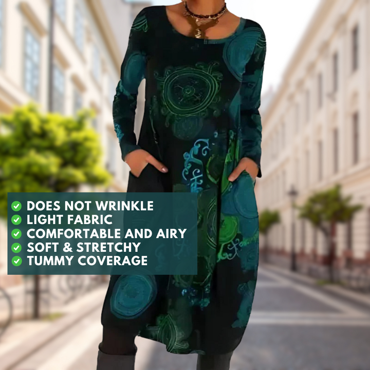 Amara | Plus Size Jurk met Stijlvolle Print
