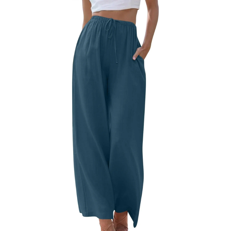 Clara – Luchtige linnen-katoen broek