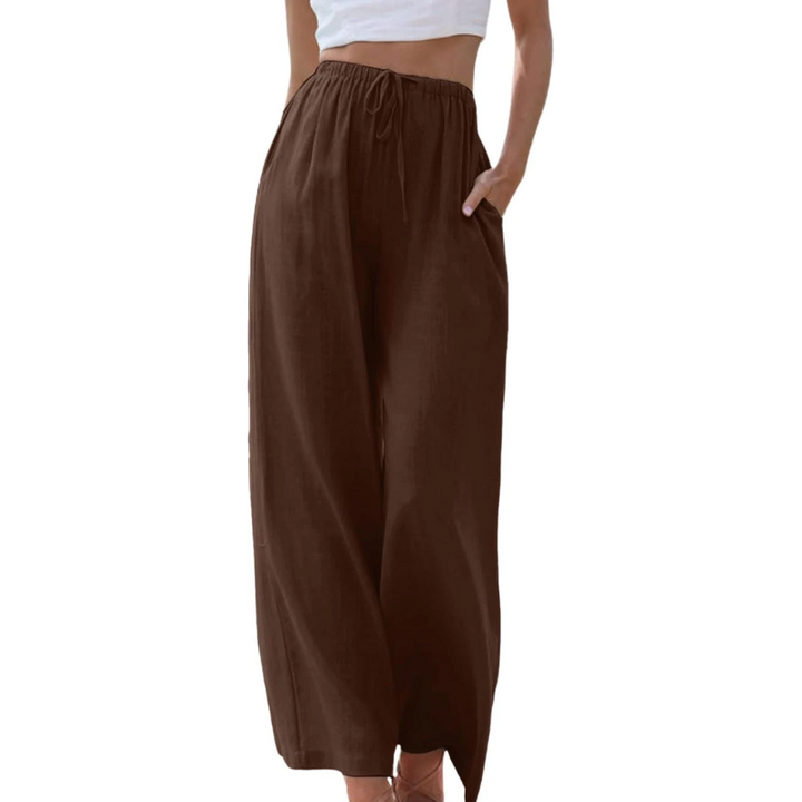 Clara – Luchtige linnen-katoen broek