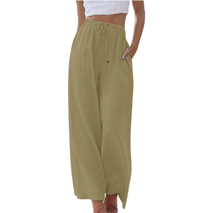 Clara – Luchtige linnen-katoen broek