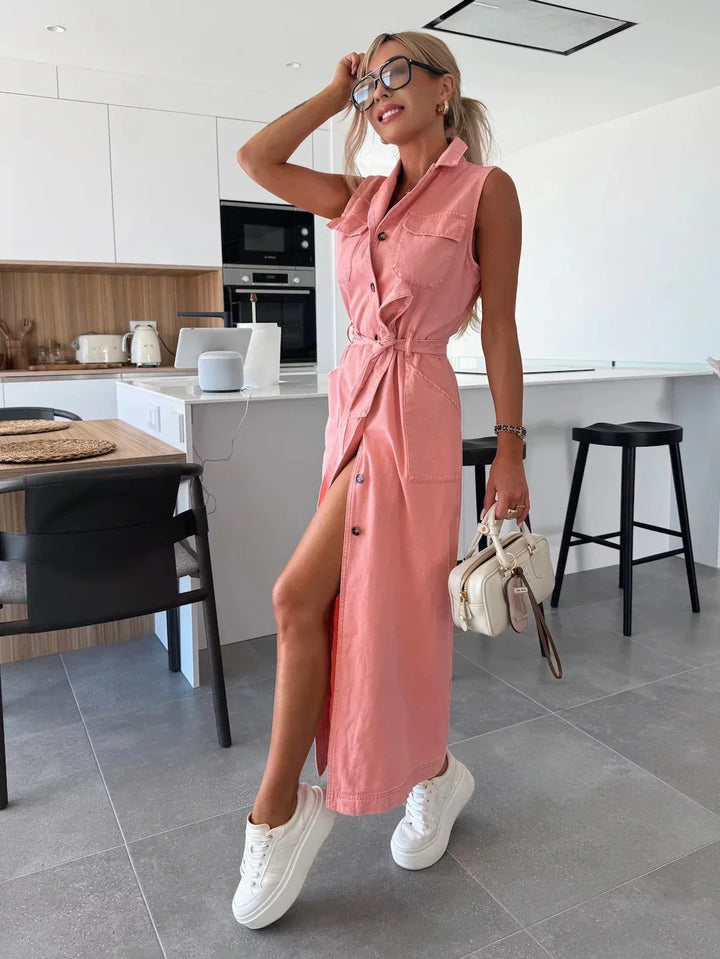 Romy™ | Denim Maxi Dress