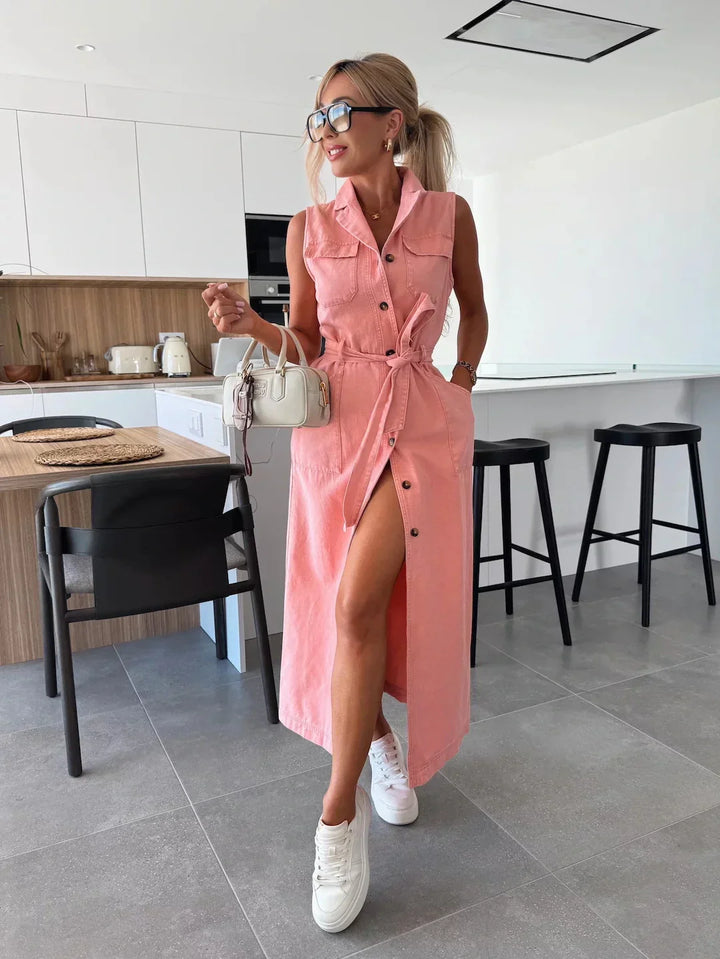 Romy™ | Denim Maxi Dress