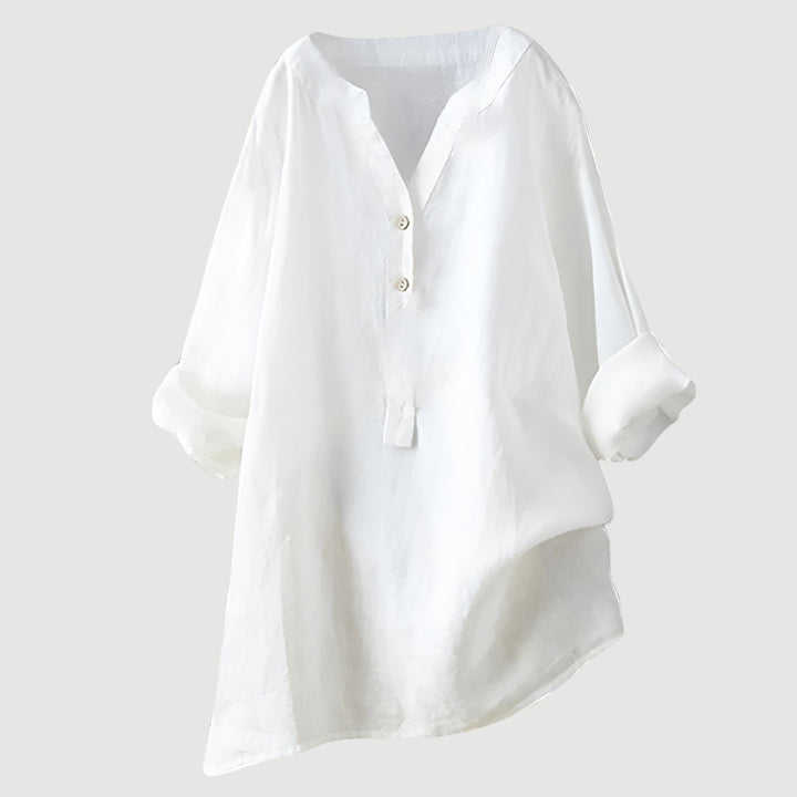 Élise™ | Luchtige Linnen Blouse voor een Tijdloze Zomerlook