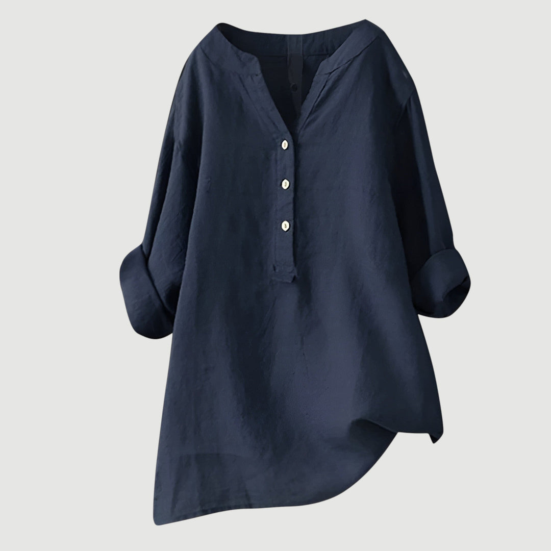 Élise™ | Luchtige Linnen Blouse voor een Tijdloze Zomerlook