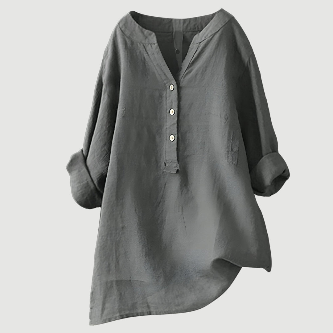 Élise™ | Luchtige Linnen Blouse voor een Tijdloze Zomerlook