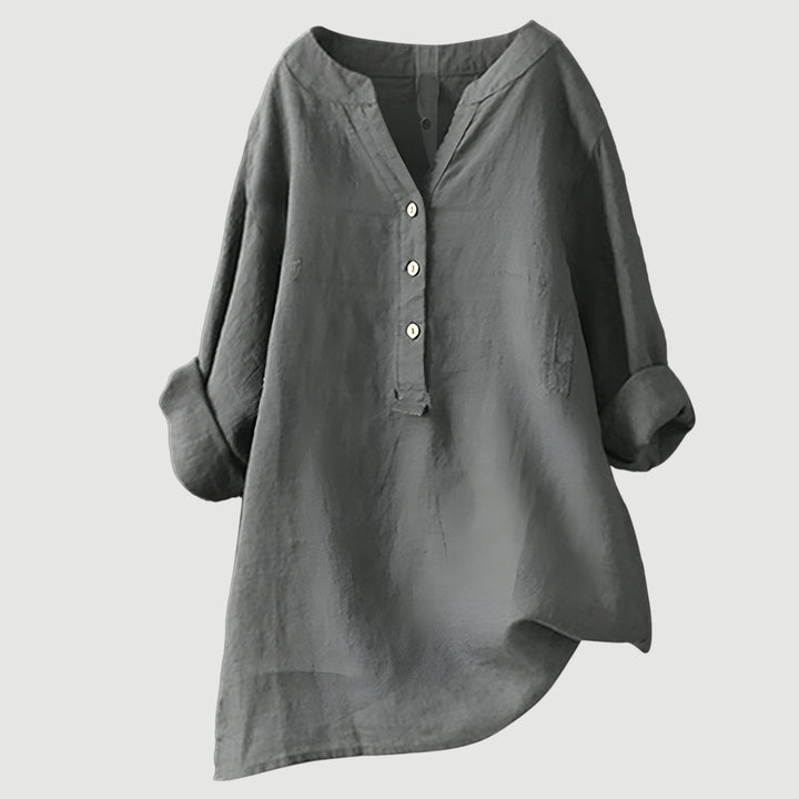 Élise™ | Luchtige Linnen Blouse voor een Tijdloze Zomerlook