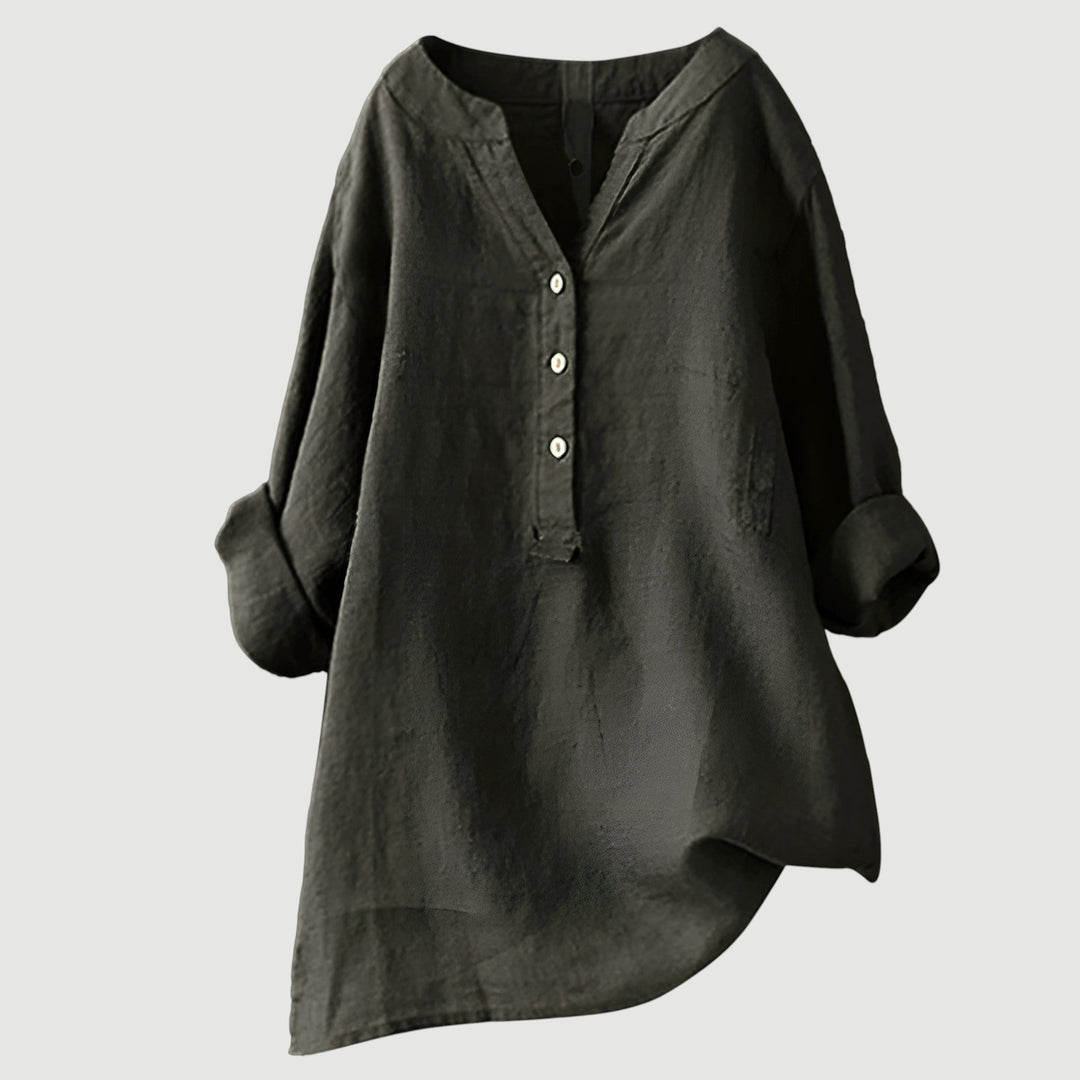Élise™ | Luchtige Linnen Blouse voor een Tijdloze Zomerlook