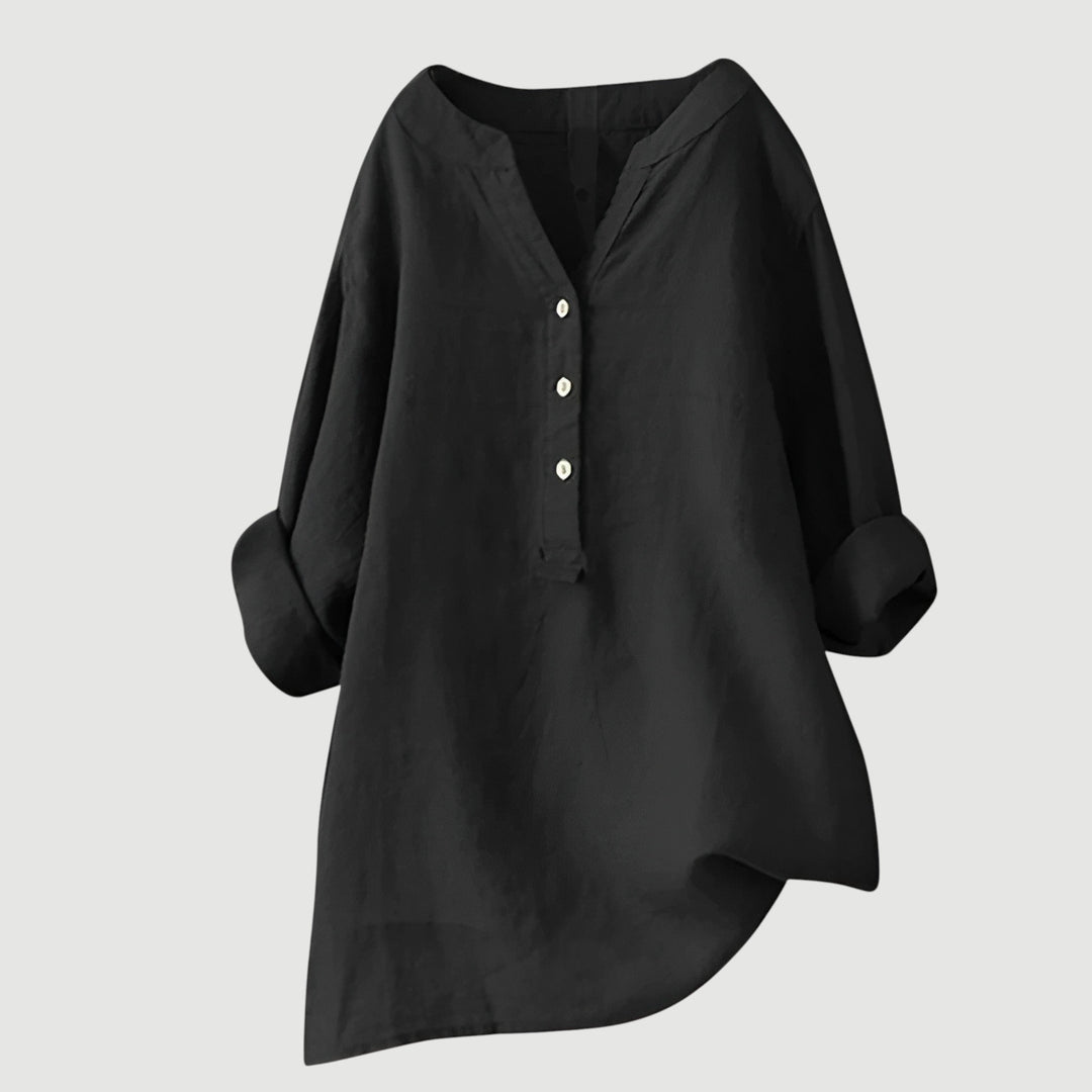 Élise™ | Luchtige Linnen Blouse voor een Tijdloze Zomerlook