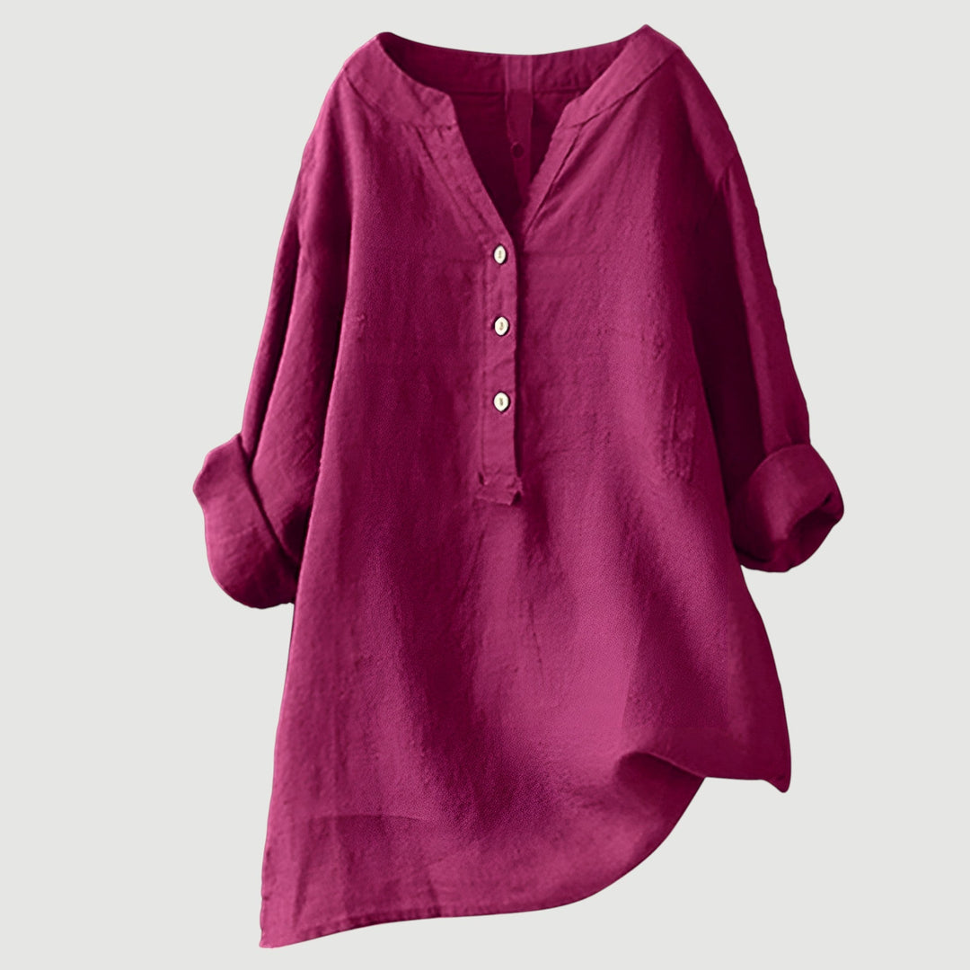Élise™ | Luchtige Linnen Blouse voor een Tijdloze Zomerlook