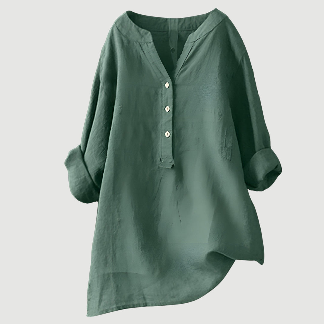 Élise™ | Luchtige Linnen Blouse voor een Tijdloze Zomerlook