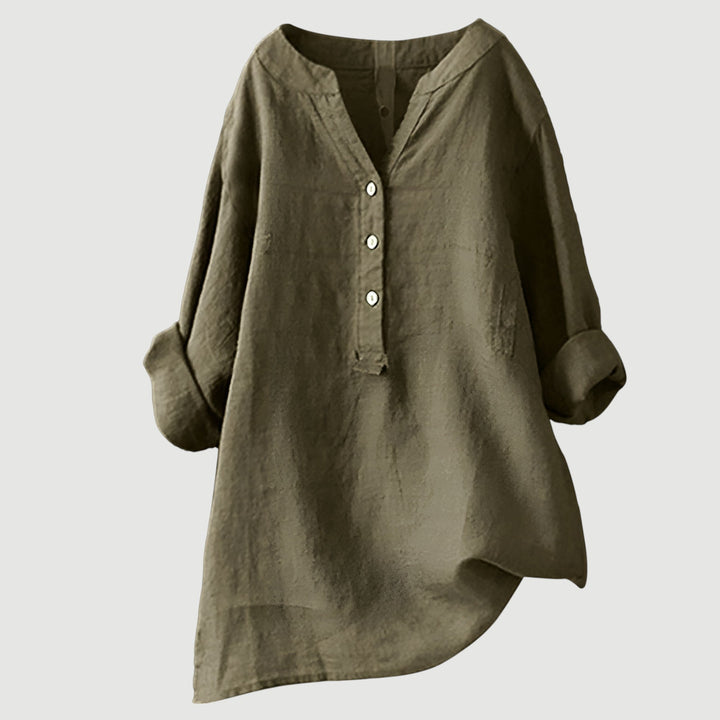 Élise™ | Luchtige Linnen Blouse voor een Tijdloze Zomerlook
