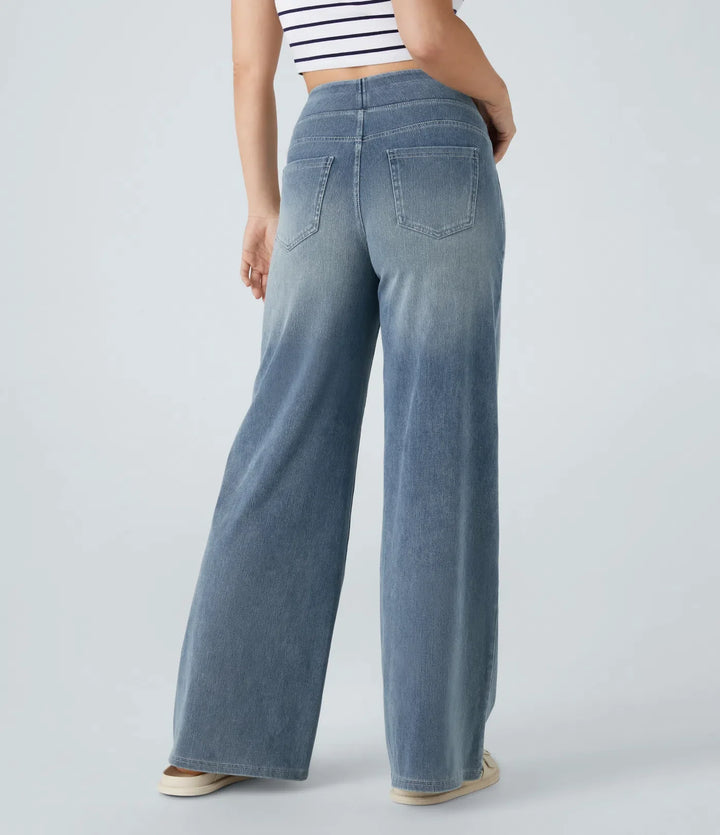 Lina | Comfortabele Hoge Taillebroek met Elastische Band