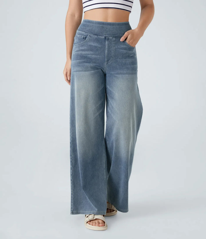 Lina | Comfortabele Hoge Taillebroek met Elastische Band