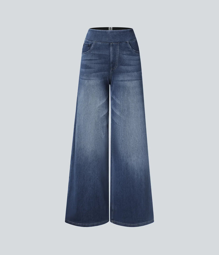 Lina | Comfortabele Hoge Taillebroek met Elastische Band