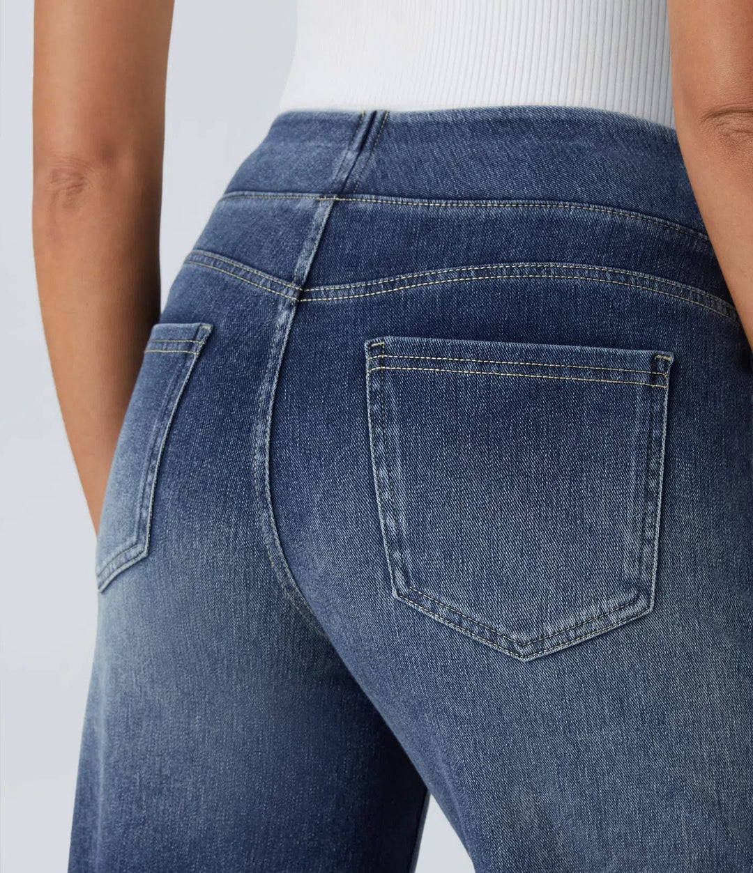 Lina | Comfortabele Hoge Taillebroek met Elastische Band
