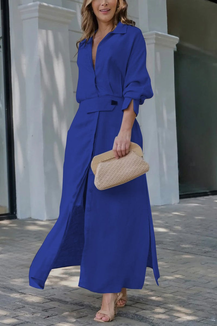 Elena | Elegante maxi-jurk met verfijnde V-hals