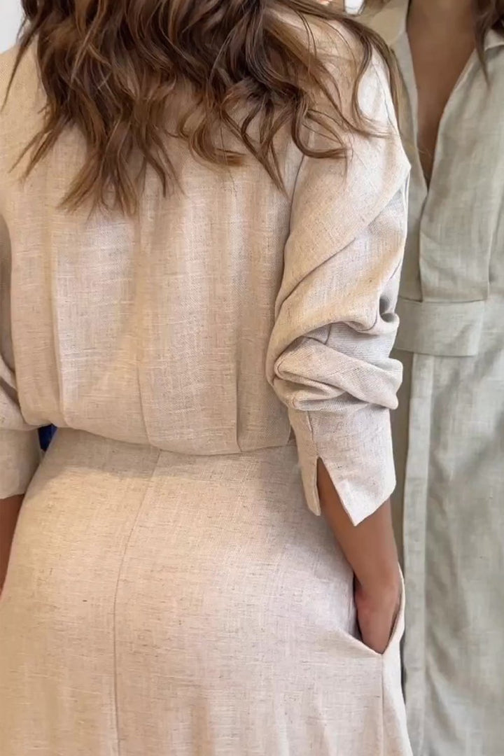 Elena | Elegante maxi-jurk met verfijnde V-hals
