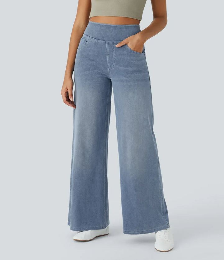 Flair | Casual Comfortbroek met Hoge Taille