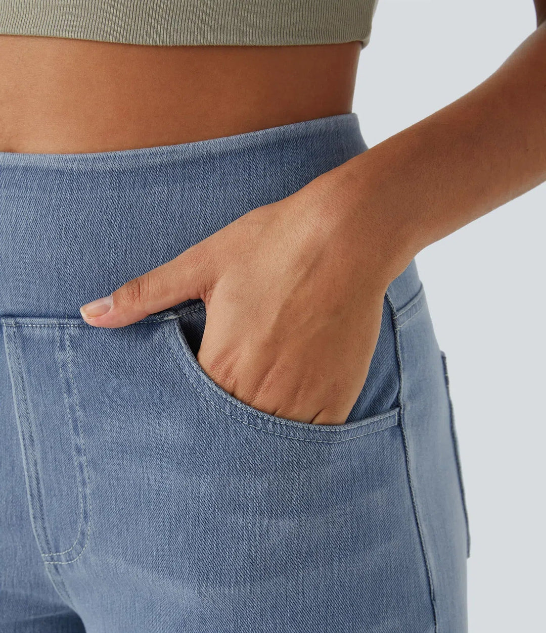 Flair | Casual Comfortbroek met Hoge Taille