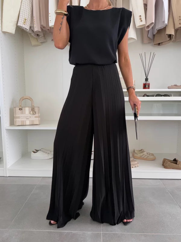 Elenya™ | Elegante Co-ord Set met Blouse en Broek