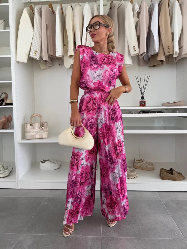 Elenya™ | Elegante Co-ord Set met Blouse en Broek