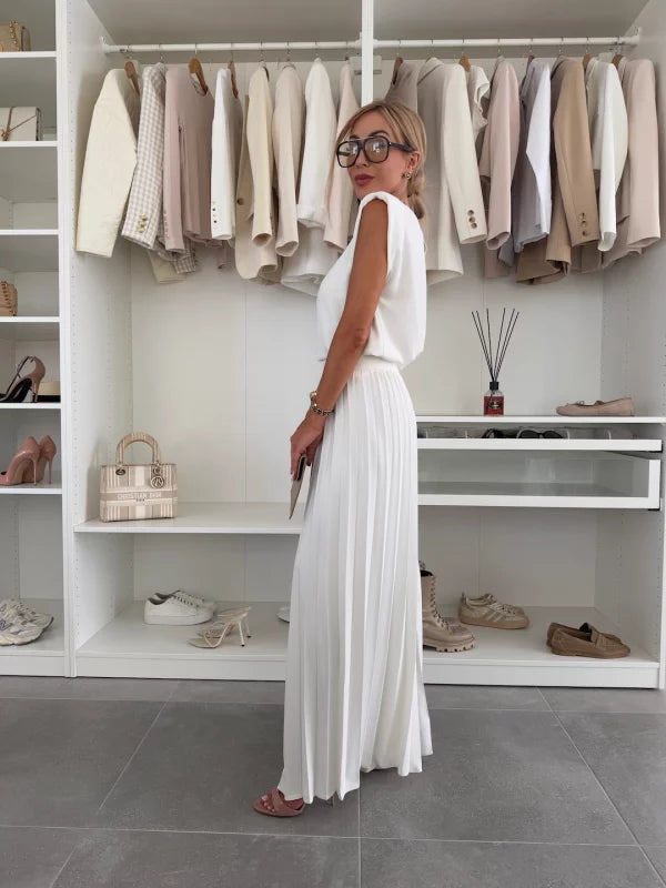 Elenya™ | Elegante Co-ord Set met Blouse en Broek