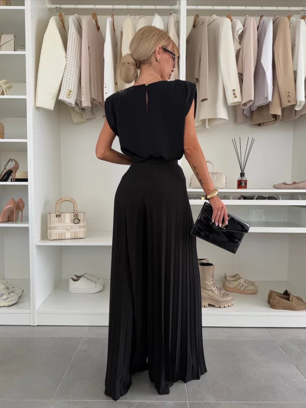 Elenya™ | Elegante Co-ord Set met Blouse en Broek