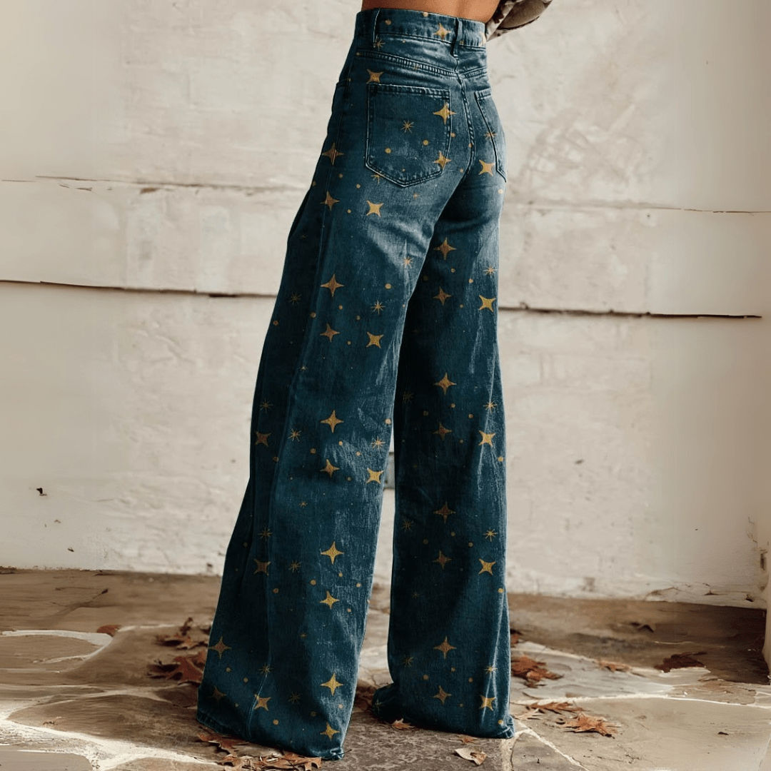 Stijlvolle Vintage Boho Flared Broek