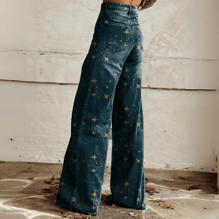 Stijlvolle Vintage Boho Flared Broek